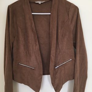 M Soft Faux Suede Tan Jacket